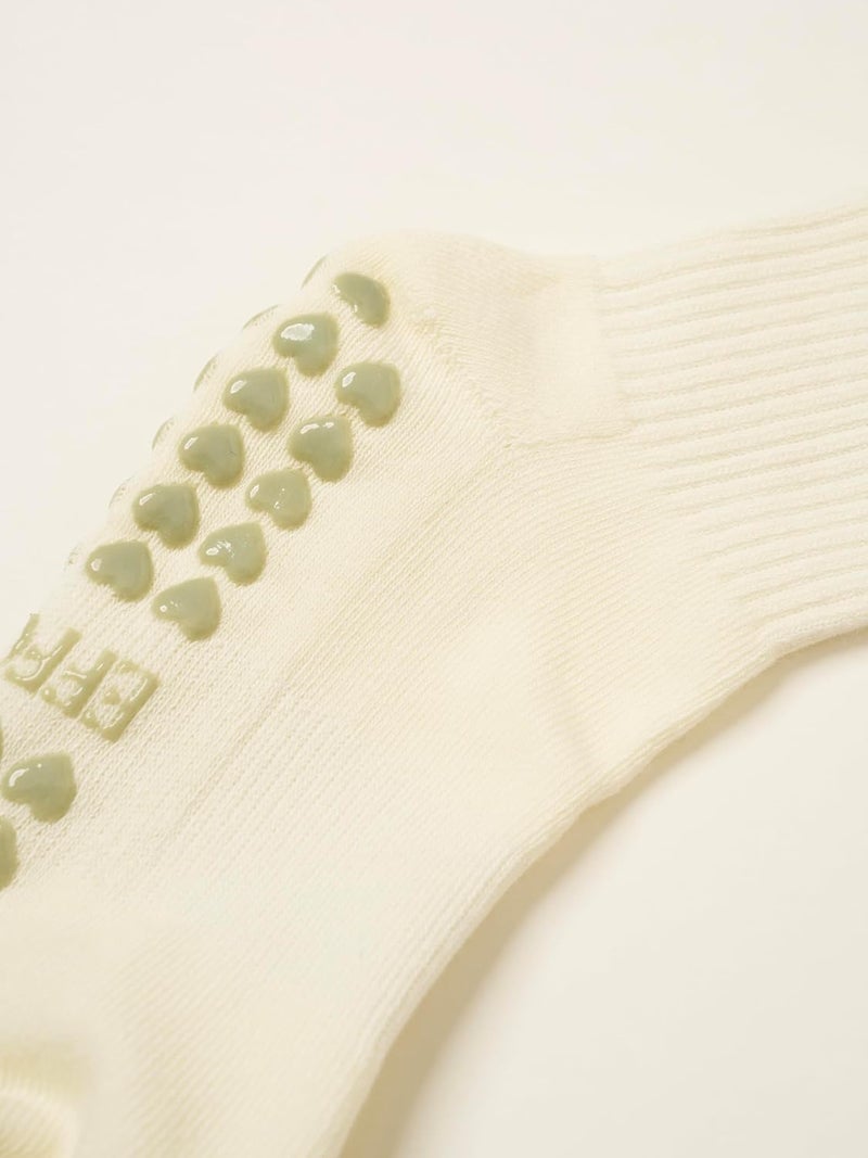 Shapes Studio Crew Half Calf Grip Socks, Cutest Fruits Pilates Socks, Ruffle socks, Non-Slip, Barre Yoga Fitness - Image 4